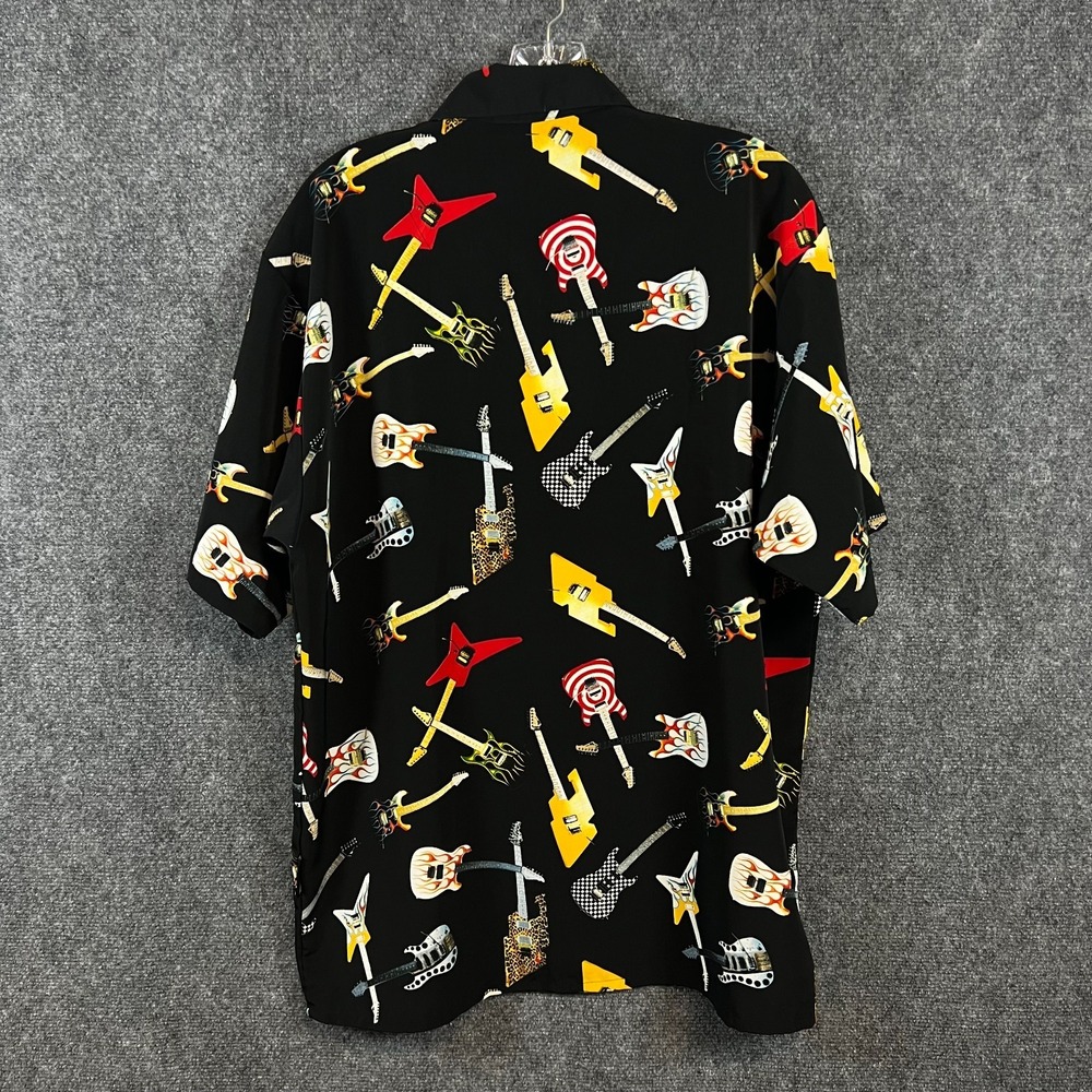 Mens VTG Dragonfly Clothing Co. Hard Rock St Thomas AOP Guitar Camp Shirt Size M - Picture 8 of 13